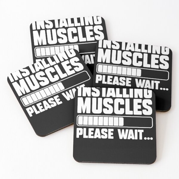 Item preview, Installing Muscles Please Wait Funny Fitness designed and sold by MakeGoodChoices.