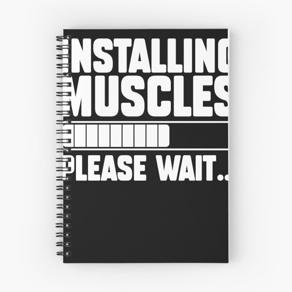 Item preview, Installing Muscles Please Wait Funny Fitness designed and sold by MakeGoodChoices.