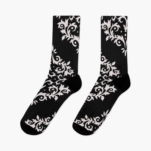 Artikelvorschau, Black and Pale Pink Simple Damask Scroll Pattern Pairs DE 2022 Popular Color Crystal Clear DE6008 entworfen und verkauft von ColorOfTheYears.