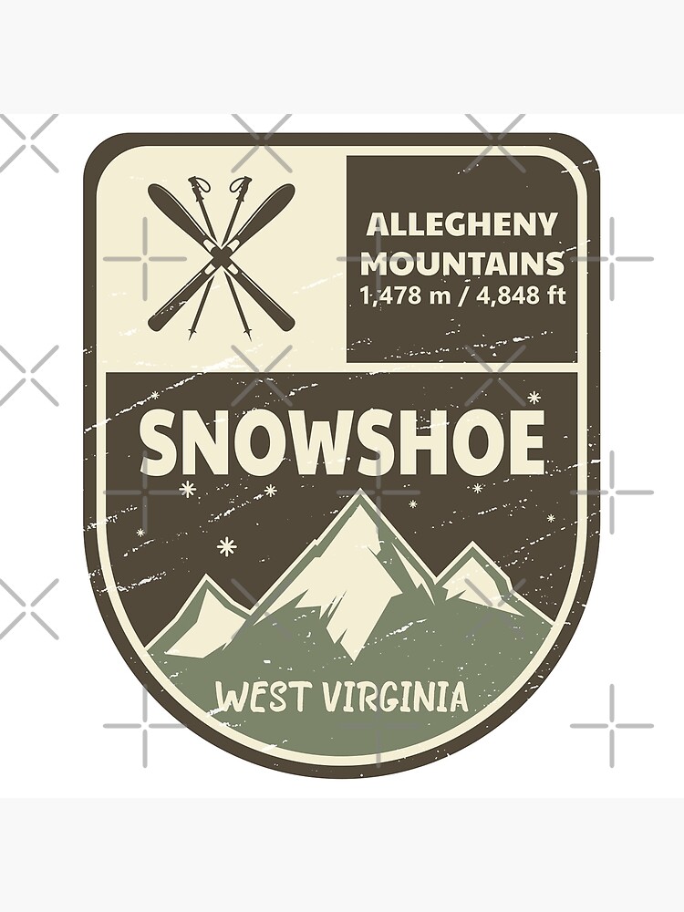 "Snowshoe Allegheny Mountains West Virginia" Poster for Sale by KrisSidDesigns Redbubble