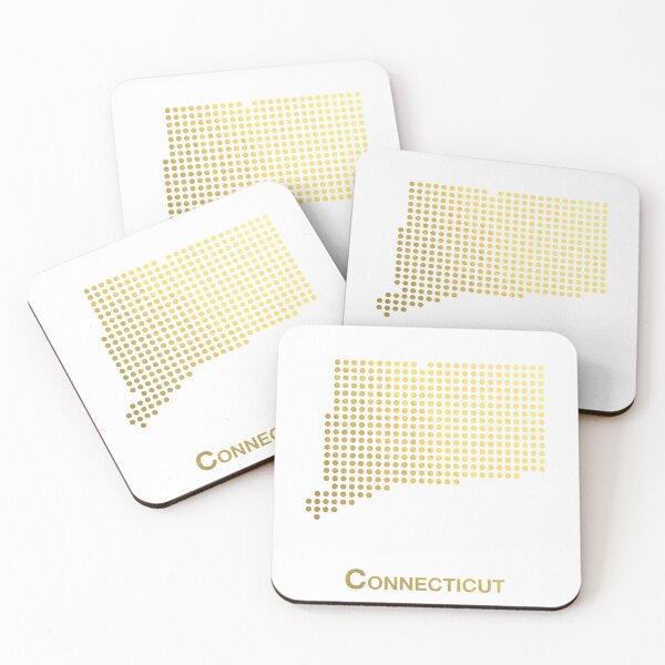 Item preview, Mapa punteado de oro de Connecticut designed and sold by captaingursel.