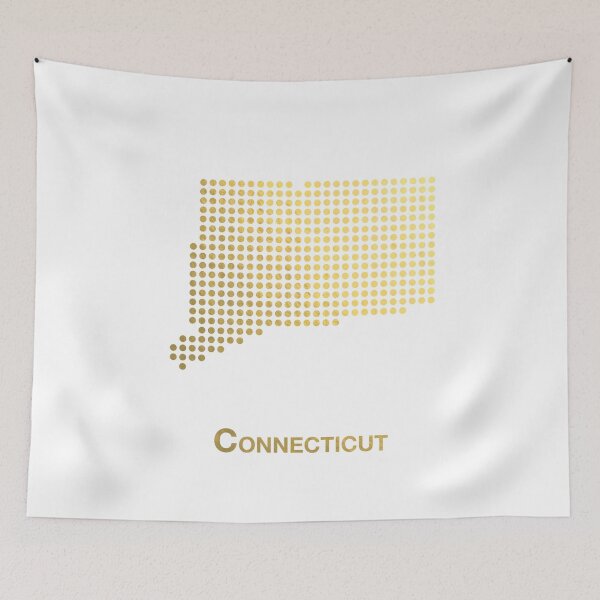 Item preview, Connecticut Gold Dotted Map designed and sold by captaingursel.