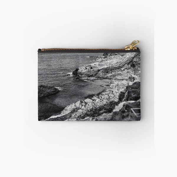 Item preview, Rocky bay, Tintagel, Cornwall in black and white designed and sold by MaclarenPhoto.