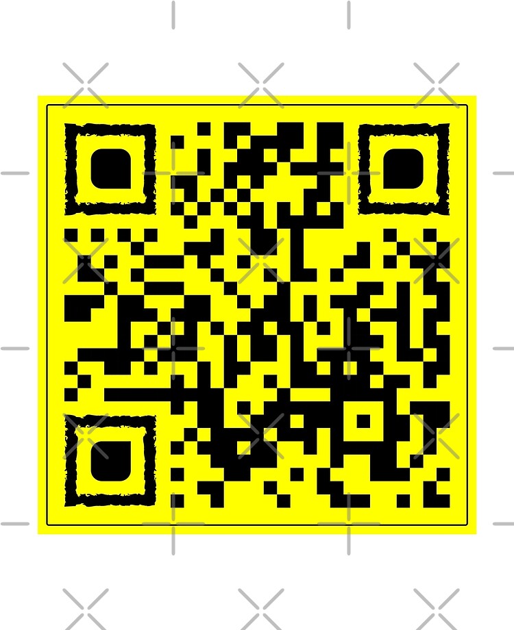 Rick Roll Your Friends! QR code that links to Rick Astley's “Never Gonna  Give You Up”  music video Sticker for Sale by ApexFibers