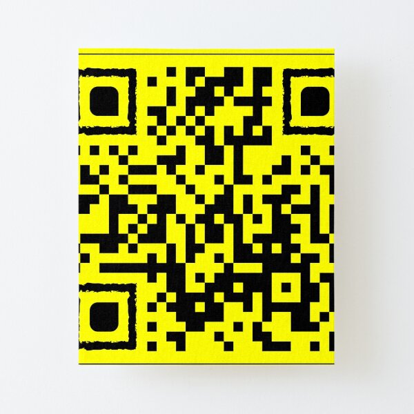 Rick Roll Link QR Code Art Board Print for Sale by magsdesigns