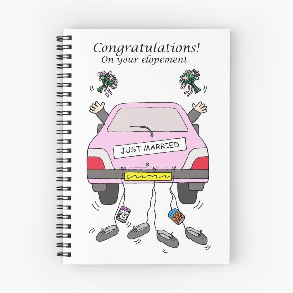 Item preview, Congratulations on Your Elopement Cartoon Car designed and sold by KateTaylor.