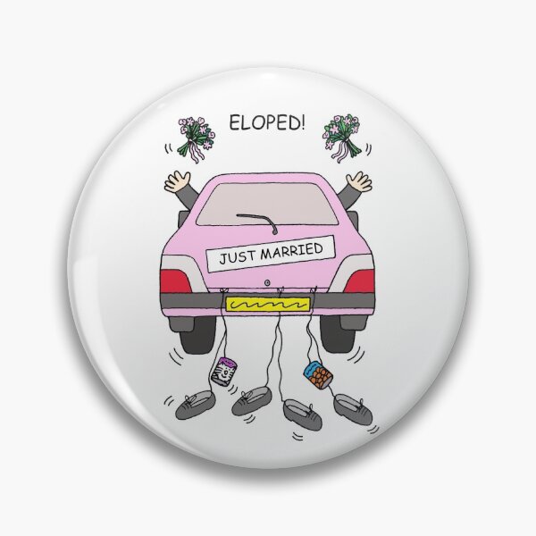 Item preview, Cartoon Gay Couple Elopement Cartoon Car designed and sold by KateTaylor.