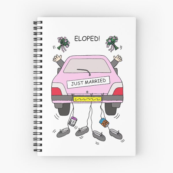 Item preview, Cartoon Gay Couple Elopement Cartoon Car designed and sold by KateTaylor.