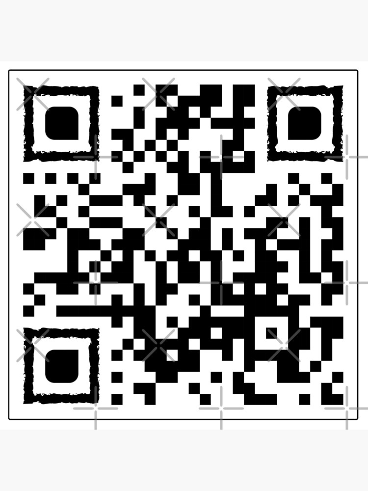 rickroll qr code -Barcode scan | Art Board Print