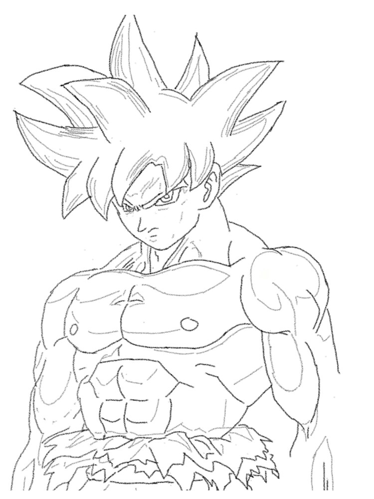 Goku desenhado a lápis  Anime sketch, Dragon ball, Drawings