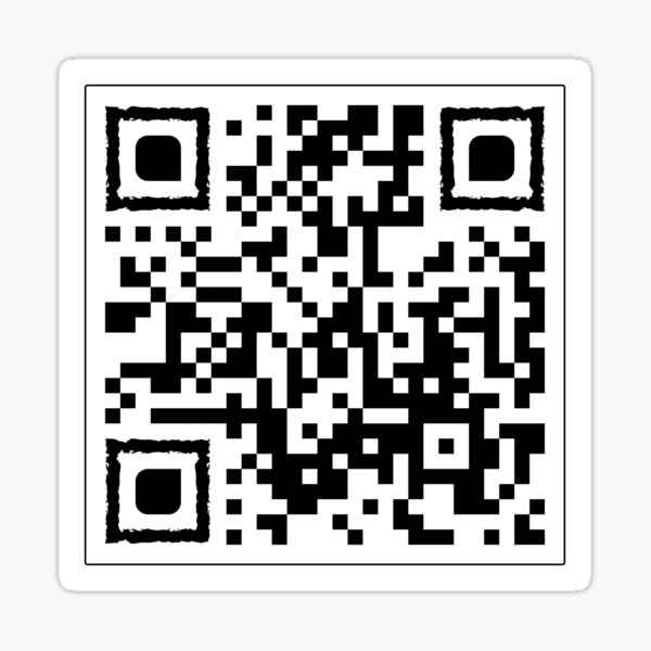 Rick Roll QR Code Stickers 3x - Pokege's Ko-fi Shop - Ko-fi