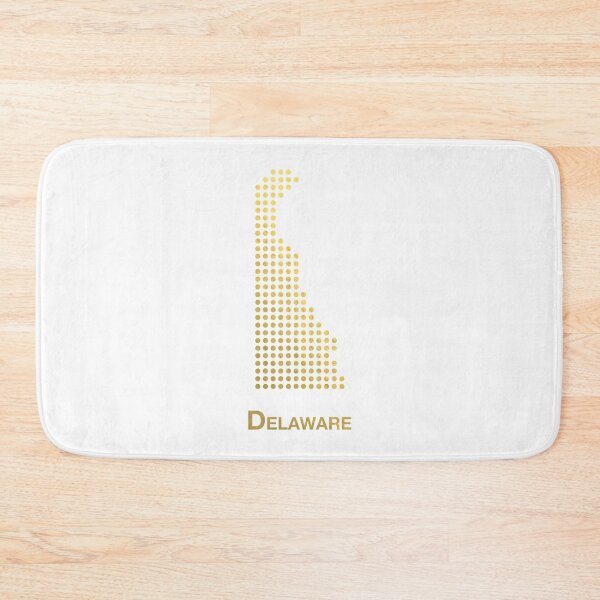 Item preview, Delaware Gold Dotted Map designed and sold by captaingursel.