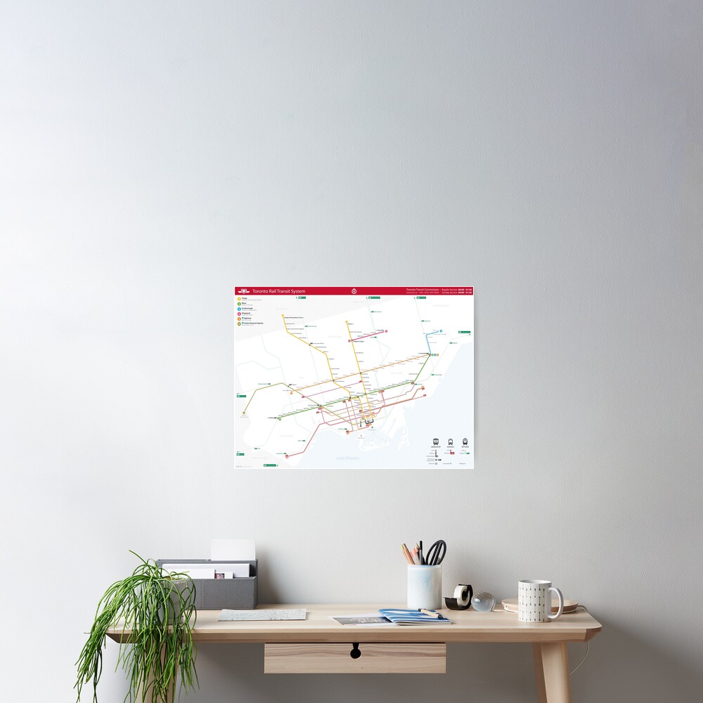 Ttc Subway Map Poster Ttc System Map (Concept)" Poster By Nickcaron | Redbubble