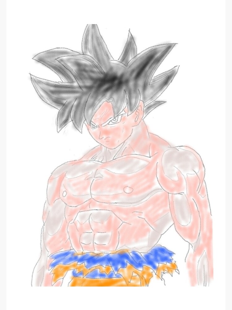 Drawing Goku Ultra Instinct Colored Pencils