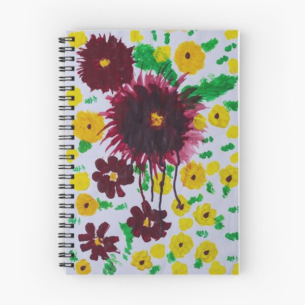 Item preview, Abstract red and yellow flowers designed and sold by Rebekah Gavra.
