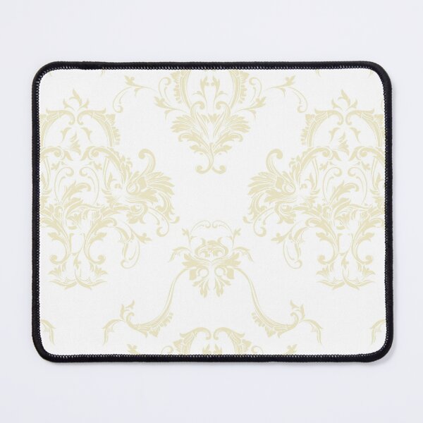 Item preview, Pale Yellow and White Damask Scroll Pattern Pairs DE 2022 Popular Color Natural Light DE5505 designed and sold by ColorOfTheYears.