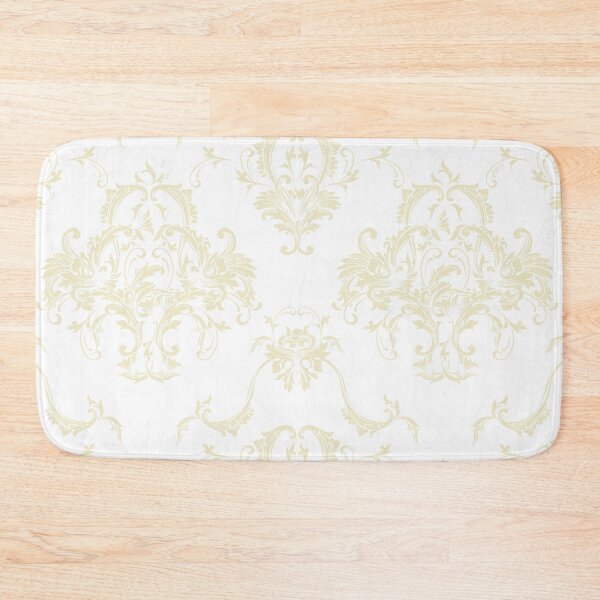 Item preview, Pale Yellow and White Damask Scroll Pattern Pairs DE 2022 Popular Color Natural Light DE5505 designed and sold by ColorOfTheYears.