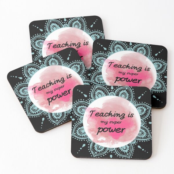 Item preview, Teaching is my super power pink and blue designed and sold by blackitaa.
