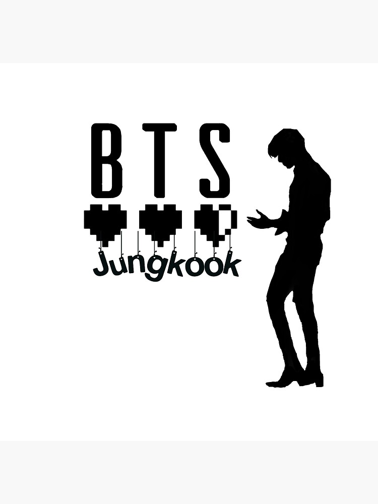 Jungkook Black hoodie | Art Board Print