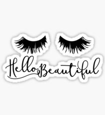 Hello Beautiful - Eyelash Print Sticker