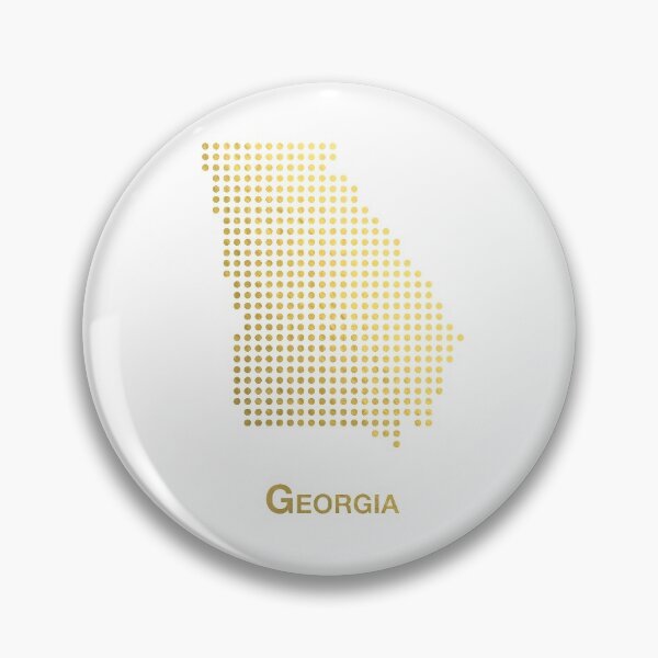 Item preview, Georgia Gold Dotted Map designed and sold by captaingursel.