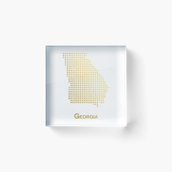 Item preview, Georgia Gold Dotted Map designed and sold by captaingursel.