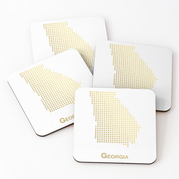 Item preview, Georgia Gold Dotted Map designed and sold by captaingursel.