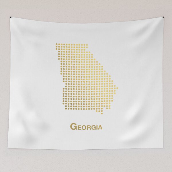 Item preview, Georgia Gold Dotted Map designed and sold by captaingursel.