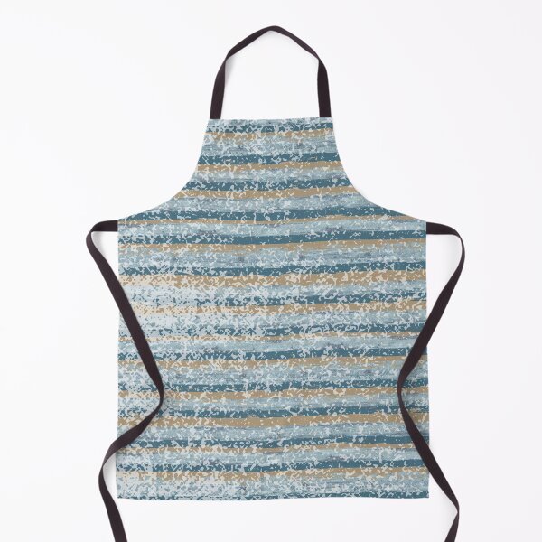Item preview, Coastal stripes and waves with teal blue green designed and sold by RebeccaHandy.