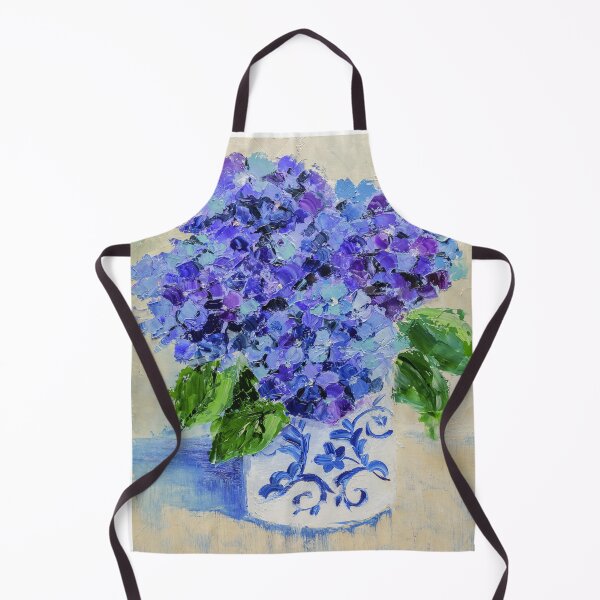 Item preview, Blue Purple Hydrangea Flowers In Chinoiserie Vase designed and sold by NatalyMak.