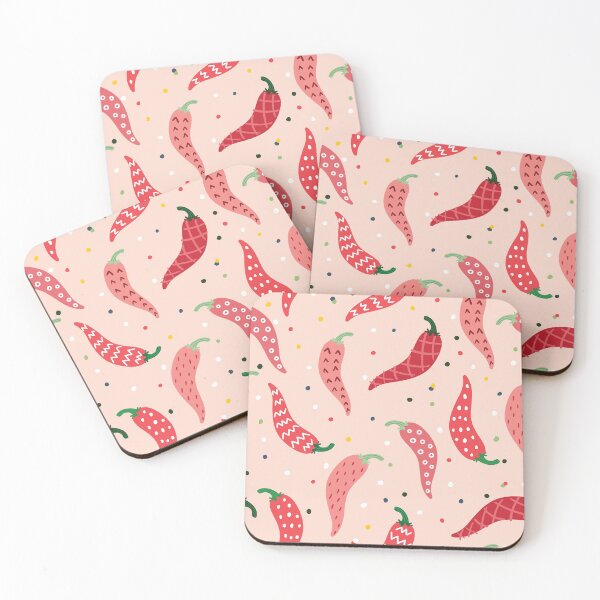 Item preview, Cute Patterned Chile Peppers on Pink designed and sold by Susan Says.