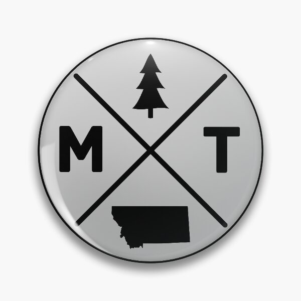 Artikelvorschau, 406 – Montana – MT – mit Staatssilhouette und Baum 04 entworfen und verkauft von Gilby-Designs.