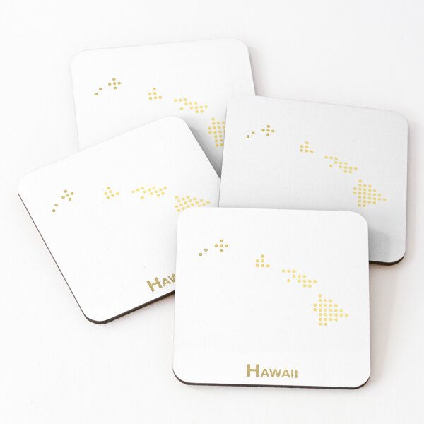 Item preview, Hawaii Gold Dotted Map designed and sold by captaingursel.