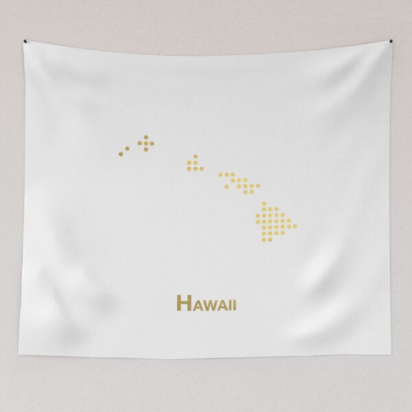 Item preview, Hawaii Gold Dotted Map designed and sold by captaingursel.