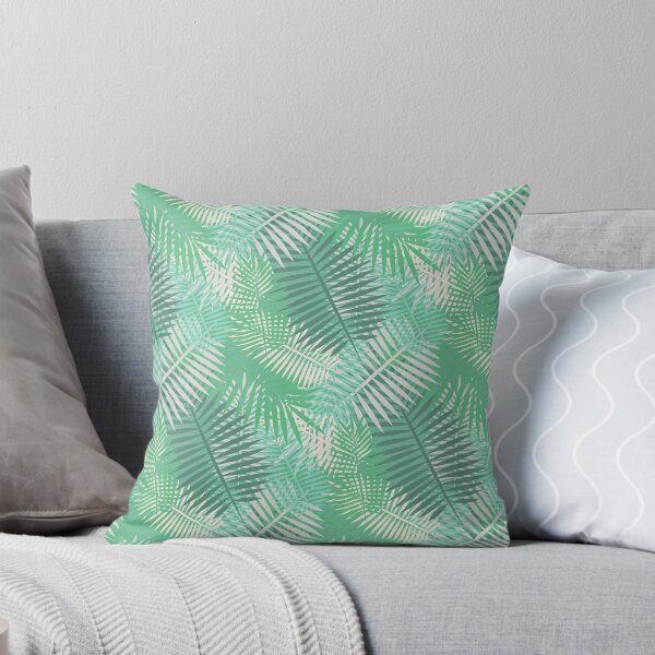 Item preview, Emerald green palm leaves pattern designed and sold by purplesparrow.
