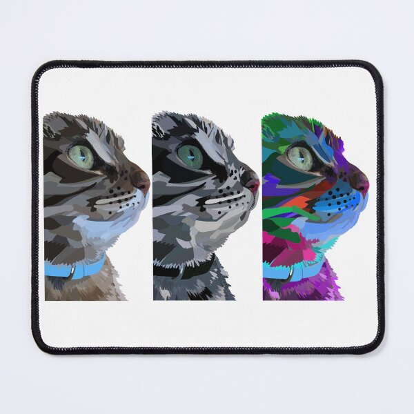 Item preview, Meaty B the Silver Tabby Color Block designed and sold by doodle-mittens.