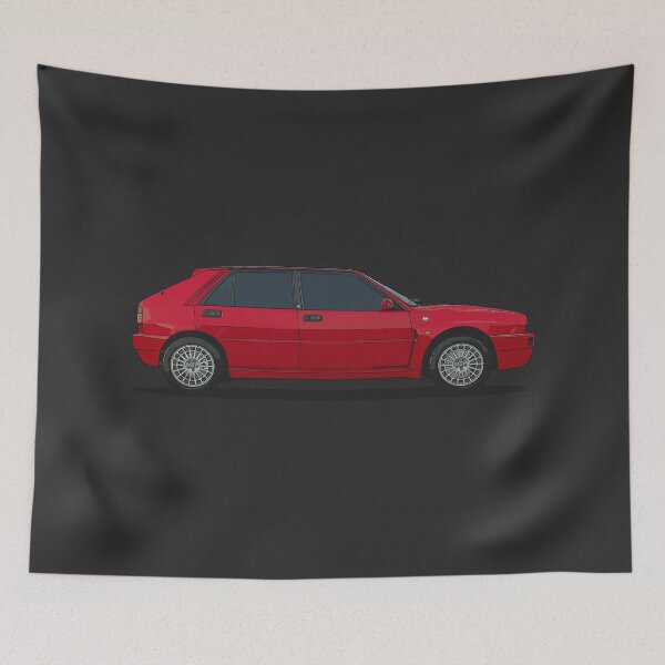 Item preview, Red 1990s Italian Rally Homologation Car Profile designed and sold by ApexFibers.