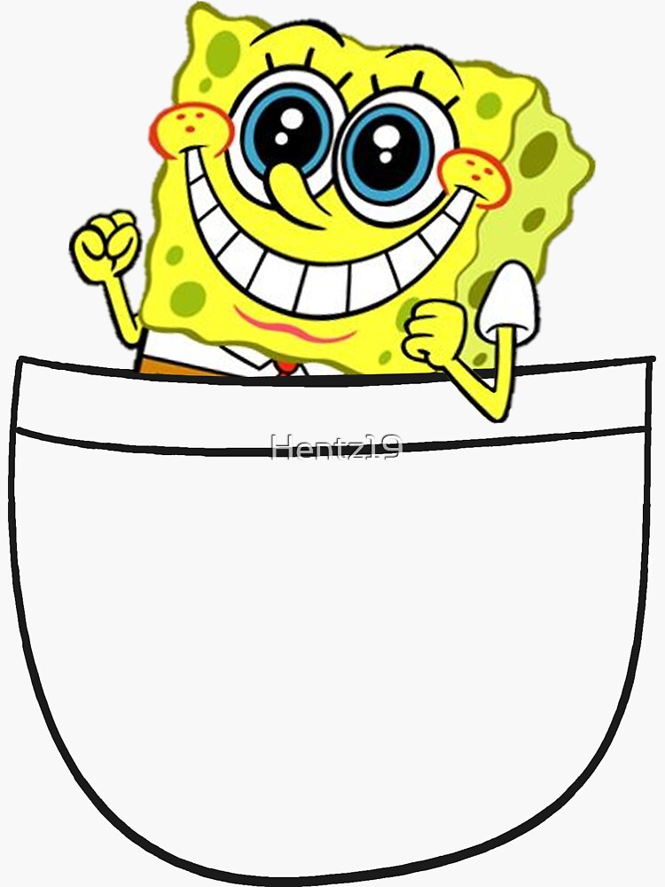 "Pocket spongebob" Sticker by Hentz19 Redbubble