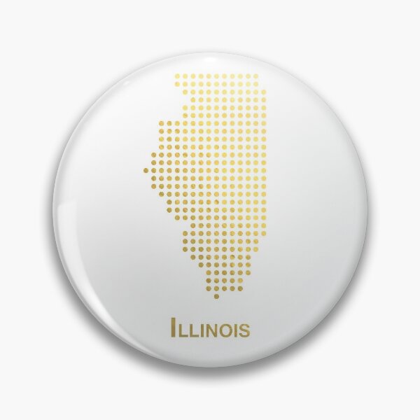 Item preview, Illinois Gold Dotted Map designed and sold by captaingursel.