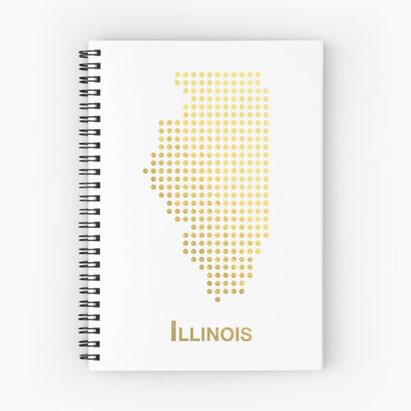 Item preview, Illinois Gold Dotted Map designed and sold by captaingursel.
