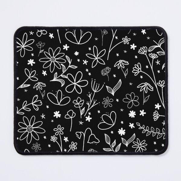 Item preview, Black and White Flowers Pattern designed and sold by ritapessoa.