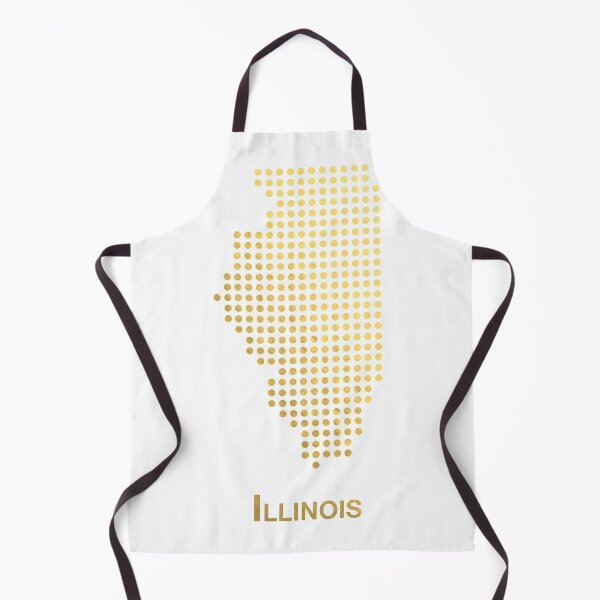 Item preview, Illinois Gold Dotted Map designed and sold by captaingursel.