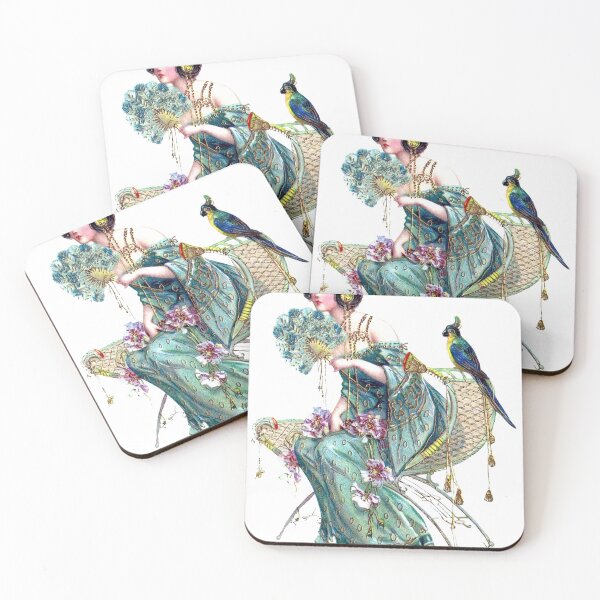 Item preview, Elegant Lady With A Parrot designed and sold by ManifestoDesign.