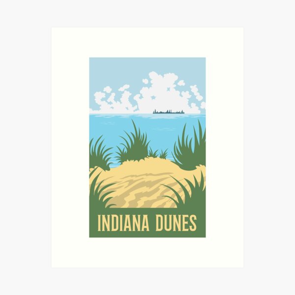 Beach Paradise Indiana Dunes Poster Art Print