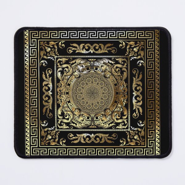 Item preview, Gold Ornate Baroque Gold Black Greek Meander designed and sold by Yiorgos Designs.
