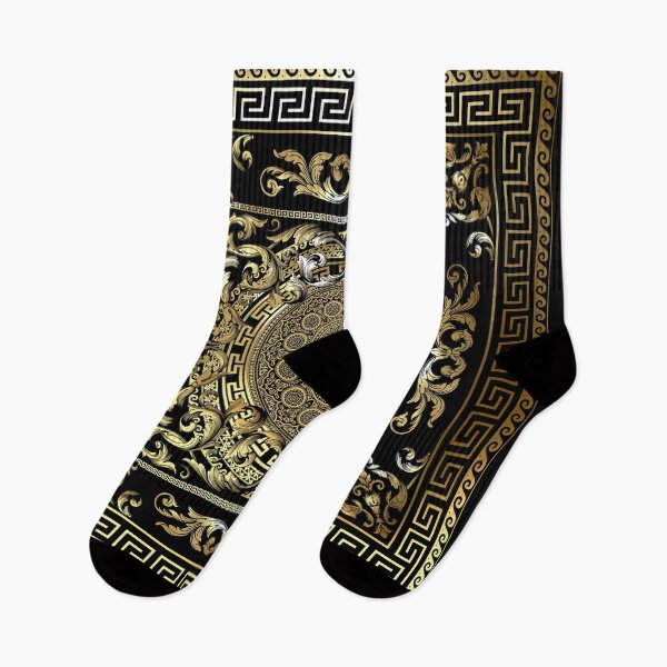 Item preview, Gold Ornate Baroque Gold Black Greek Meander designed and sold by Yiorgos Designs.