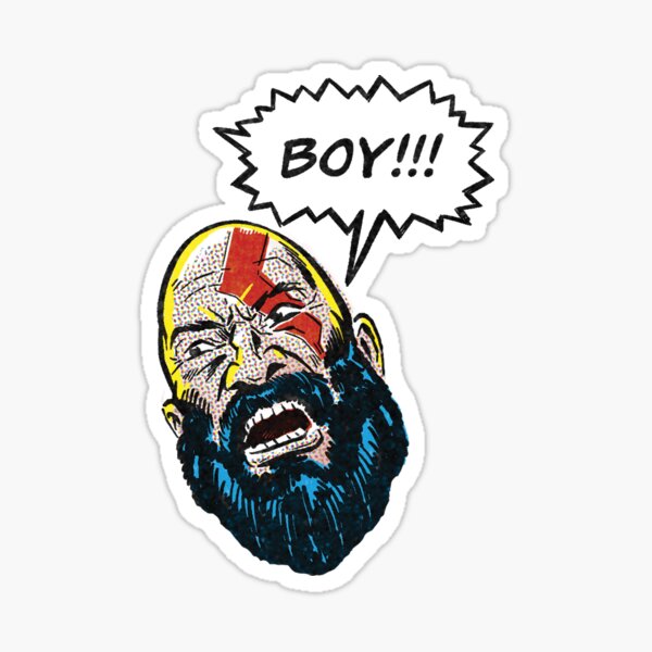 Garçon!!! Dieu de la guerre - Kratos Sticker