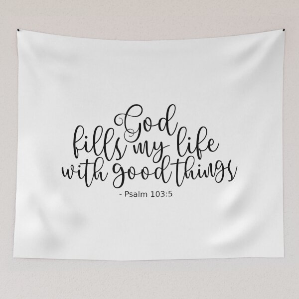 Item preview, Psalm 103 5 He Fills My Life With Good Things - Black designed and sold by amazingjoy.