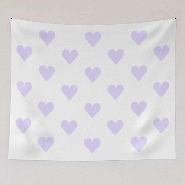 Item preview, Medium LILAC & WHITE LOVE HEARTS designed and sold by RachelMacht.