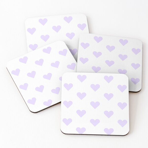 Item preview, Medium LILAC & WHITE LOVE HEARTS designed and sold by RachelMacht.